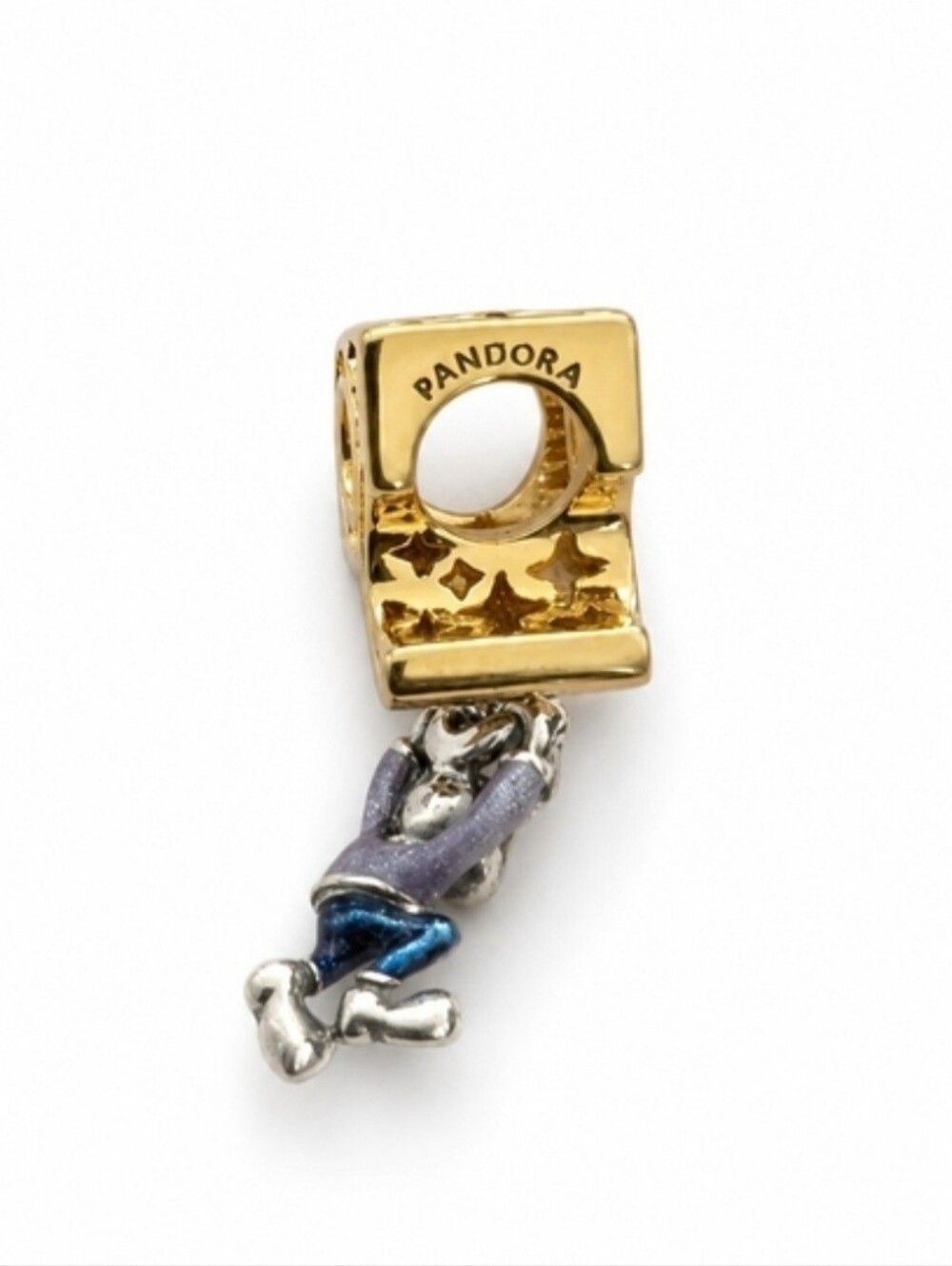 Pandora Disney Mickey 50th Anniversary Gold Plated & Sterling Charm - Picture 2 of 2